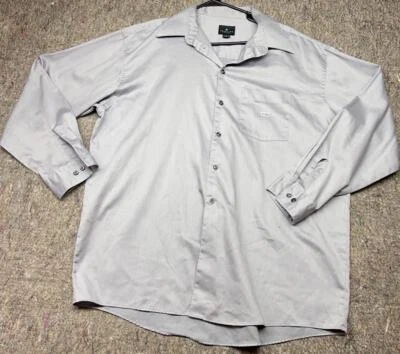 Camisa de vestir Kenneth Cole para hombre gris reacción manga larga talla XL 17 34-35 Foto 1 de 4