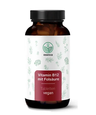 Vitamin B12 - 365 Tabletten - 250µg Vit B12 + 200µg Folsäure - Vegan - Bild 1 von 4