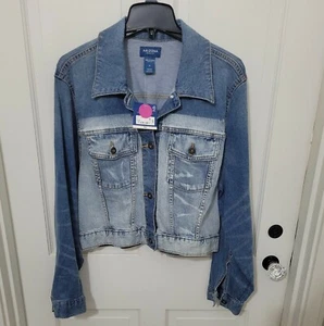Women's Arizona Lightweight Denim Jacket Med to Light Wash MSRP $64 - Picture 1 of 7