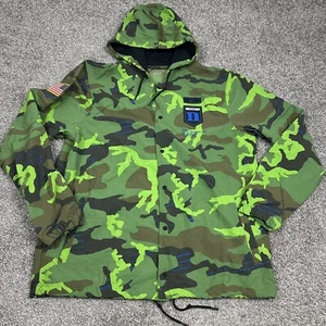 Nike Duke University NCAA Men's Hooded Jacket Green Camo Size L Large DQ2221-328 - Picture 1 of 14