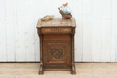 Antique Damascus Marquetry Inlay Secretary - Image 1 of 4