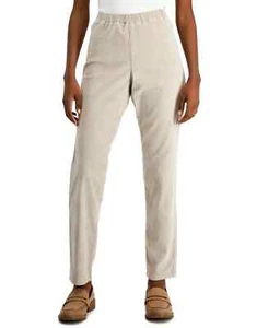 Karen Scott Women Size Petite X-Large Beige Mid-Rise Corduroy Pants - Picture 1 of 3