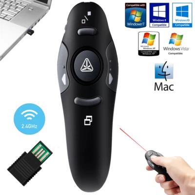 Power point Presentation Remote Control Wireless USB PPT Presenter Laser Pointer - Image 1 of 4