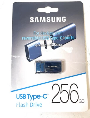 Unidad Flash USB SAMSUNG Tipo-C, 256 GB, Para Dispositivos con Puertos Reversibles Tipo C Foto 1 de 3