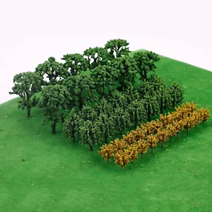 50pcs Miniature Trees Model Train Railroad Wargame Scenery Landscape Scale DIY - Picture 1 of 11
