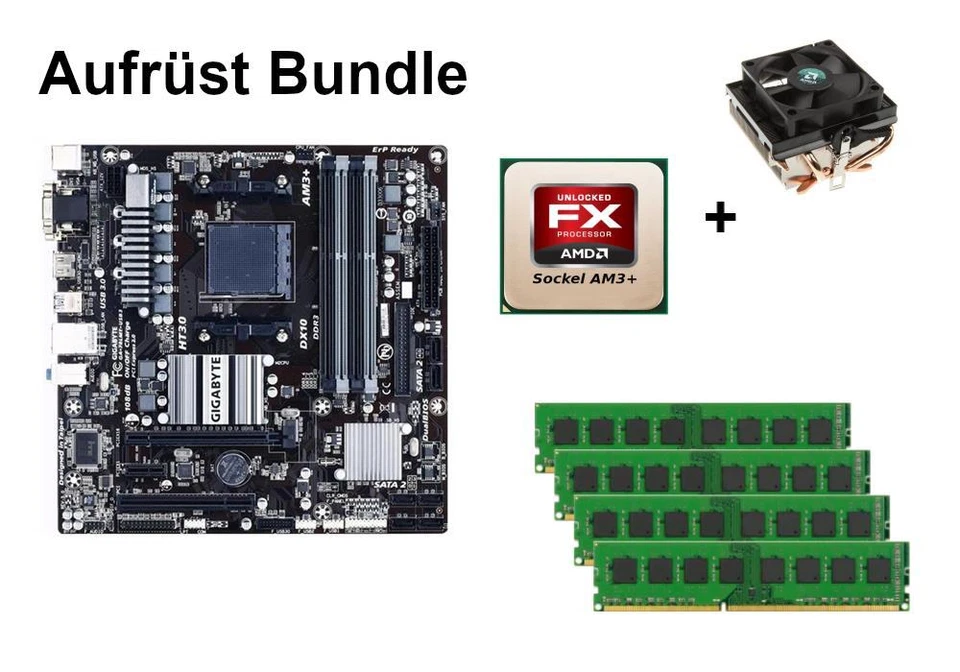 Bundle Gigabyte GA-78LMT-USB3 Rev.5.0 + AMD FX-Prozessor + 8GB - 32GB RAM - Bild 1 von 1