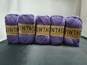 5 x V20 Vintage Cotton 100g Crochet &Knitting Yarn/wool - Picture 1 of 1