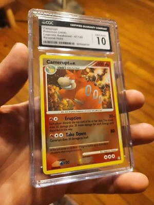 (TOP POP 8) CGC 10 GEM MINT Pokemon Legends Awaken 47/146 Camerupt Reverse Holo - Image 1 of 4