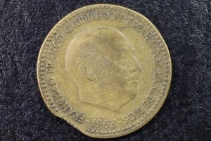 Moneda Franco 1 Peseta 1963 *65 Defectuosa. 1 Peseta Franc Coin 1963 *65 Defect - Imagen 1 de 6