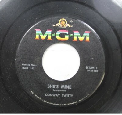 Country 45 Conway Twitty - SHE'S Mine / Est Un Bleu Oiseau Bleu Sur M.G.M - Photo 1/2