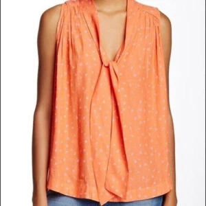 Free People tie neck sleeveless blouse size small - Imagen 1 de 9