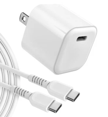 30W USB C Charger for iPad/Google Pixel 7 Pro Gan Fast Charger w/ USB C-C Cable - Image 1 of 4