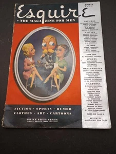 RARE ESQUIRE magazine April 1939 George Petty Jesse Stuart John R. Tunis - Picture 1 of 16