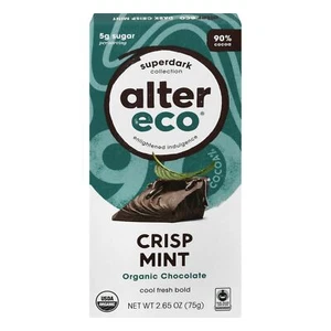 Alter Eco Super Dark Mint Organic Chocolate Bar 2.65 oz (Pack Of 12) - Picture 1 of 1