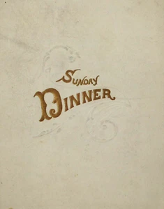 Sarnia Canada Hotel Vendome Menu Sunday Dinner Ox Tongue Fig Pudding 1897 - Picture 1 of 5