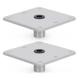 Montaje de pedestal de asiento de barco de 7" x 7" con enchufe de poste de pasador de 3/4" base giratoria de asiento de barco de 2 piezas - Imagen 1 de 17