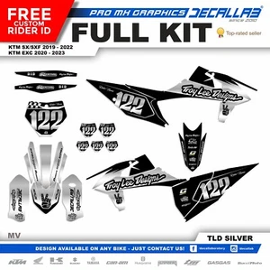 KTM SX SXF EXC 2019 - 2023 CHROME / HOLOGRAPHIC MX Graphics Decals Stickers - Picture 1 of 5