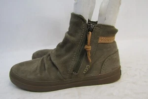 Sperry Top Sider Womens Size 7.5 M Olive Suede Zip Ankle Fashion Boots Bootie - Picture 1 of 11