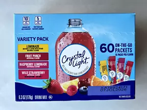 Crystal Light Lemonade Fruit Punch Powdered Drink Mix Variety Pack 60 ct - Picture 1 of 5