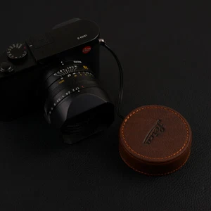 Handmade Genuine Leather Lens Cap Cover for Leica Q Typ 116 with Anti-lost Rope - Picture 1 of 6