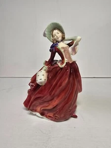 Estatuilla de dama Royal Doulton HN 1934 1939 de colección Brisas de otoño Bueso China - Imagen 1 de 9