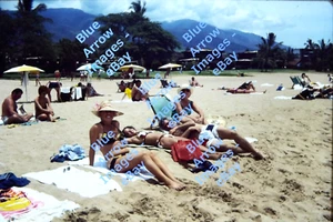 1977 35mm Slides Lot of 4 Beach Sunbathing Swimwear Bikini Men Women #7235 - Picture 1 of 4