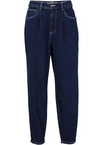 Neu Weite Jeans mit hohem Bund Gr. 40 Dunkelblau Denim Damen Stretchjeans Hose - Bild 1 von 1