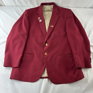 MOOSE INTERNATIONAL FELLOWSHIP BLAZER SIZE 46 BURGUNDY LEGION SERVICE JACKET USA - Picture 1 of 14