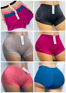 3/6/12 Women's Boyshort Shorts Shortie Sissy Lace Undies Panties boxer 2406 S-3X - Picture 1 of 12