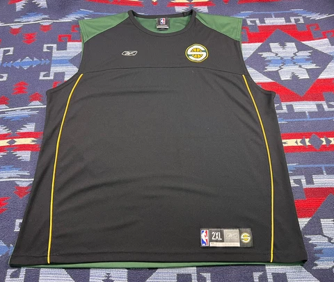 Vintage Seattle Super Sonics Warm Up Jersey Shirt Tank top Kevin Durant XXL Cover