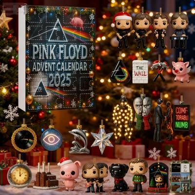 Pink Floyd Band Christmas Comes Commemorative Blind Box Xmas Acrylic Pendants