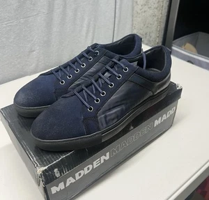 Steve Madden Herren Logan Wildleder Navy Blau/Schwarz Schuhe Größe US 9,5 M EU 43 - Bild 1 von 7