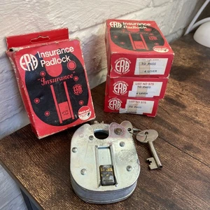 Vintage ERA Insurance Padlock With 2 Keys in original box, New Old Stock - Picture 1 of 11