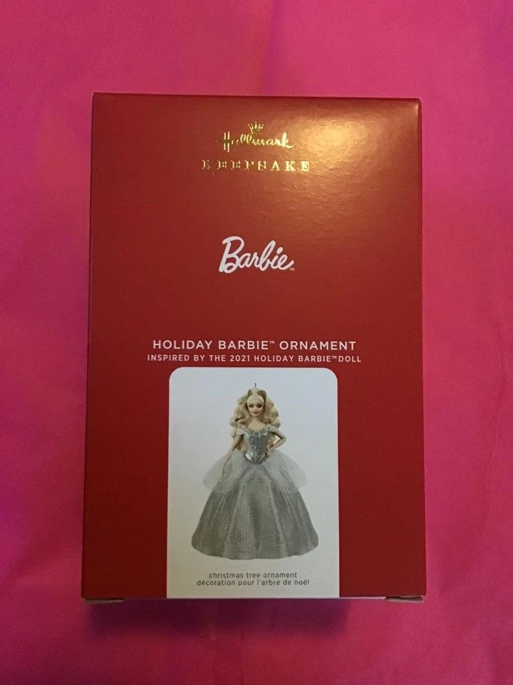 Hallmark Keepsake Ornament 2021 Holiday Barbie doll 7th silver dress gown new #7 - Image 1 of 1