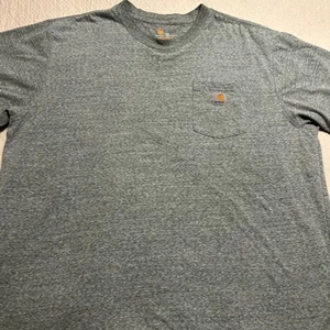 Carhartt T-Shirt Mens 2XL Green Original Fit Short Sleeve Work Pocket Tee Casual - Picture 1 of 7