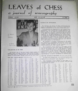 Leaves of Chess, No. 13/14, 1959. Alekhine on Capablanca; Bobby Fischer games - Picture 1 of 8