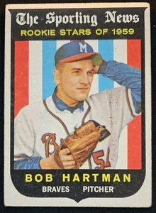 1959 Topps #128 Bob Hartman Milwaukee Braves - RC - Picture 1 of 2
