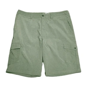 BKE Hybrid Cargo Shorts Mens 38Wx23L Lightweight Gray Athletic Cut Buckle - Picture 1 of 12