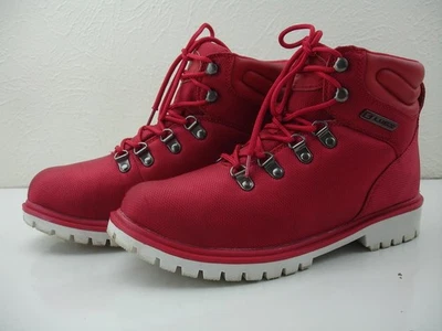 Botas chukka para mujer 8,5 M Lugz Grotto II Mars rojas blancas con cordones al tobillo trabajo moto Foto 1 de 4