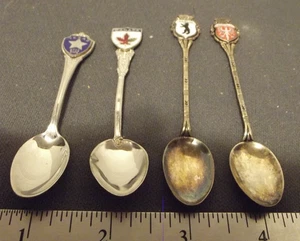 Lot of 4 4" LONG Souvenir Collector Spoons DIFERENT DESTINATIONS - Picture 1 of 6