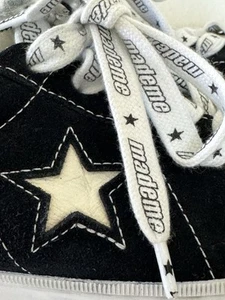 Zapatillas Converse X Mademe One Star Plataforma Talla 7.5 Negro Gamuza Encaje Parte Superior Baja - Imagen 1 de 24