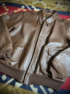 Lost World J.A.Dubow A2 Flight Jacket Men size 44 US made Rare large - Picture 1 of 11