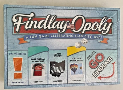 Findlay Opoly Monopoly Juego de Mesa Flag City Ohio Nuevo Precintado Foto 1 de 4