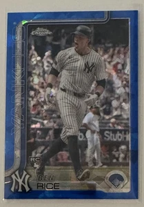 Ben Rice Topps Chrome 2025 Sapphire Edition Base Rookie New York Yankees - Bild 1 von 2