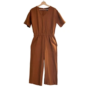 Eileen Fisher Jumpsuit Damen XS braun Bio Leinen Overall nachhaltig - Bild 1 von 5