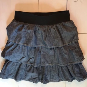 Gymboree Ruffled Short Denim Jean Skirt Girls Size 9 - Picture 1 of 2