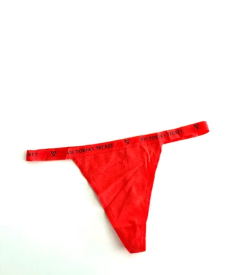 Victoria's Secret Stretch Cotton V-String Panty Scarlet - Image 1 of 2
