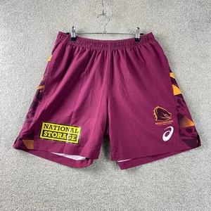 Pantalones Cortos de Gimnasio Brisbane Broncos Liga de Rugby Entrenamiento Footy para Hombres XL W33" Elastizados - Imagen 1 de 8