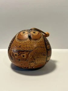 Gourd Owl Lidded Trinket Box - Picture 1 of 6