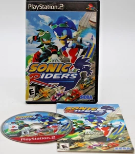 Sonic Riders PS2 CIB Sony PlayStation 2 2006 etichetta nera completo di manuale - Foto 1 di 3